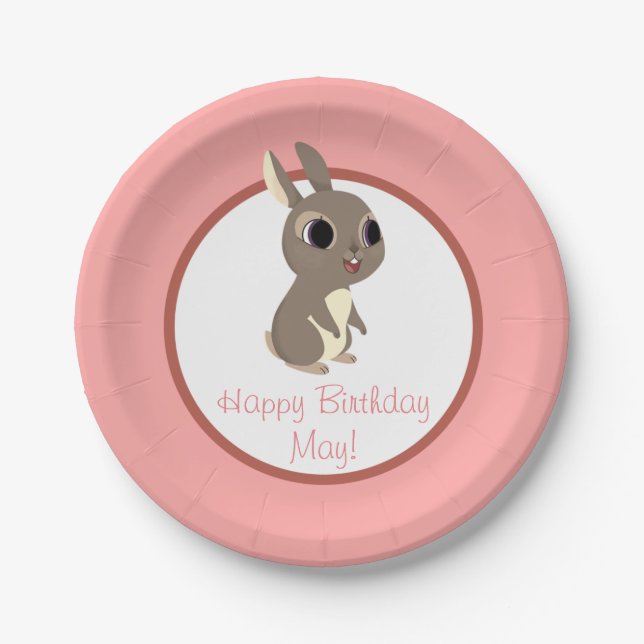 Prato De Papel Placa do partido da rocha do papagaio-do-mar - (Frente)