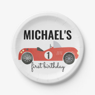 PRATO DE PAPEL PLACA DO PARTIDO DO CARRO DE CORRIDAS