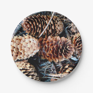Prato De Papel Placa do Pine Cone