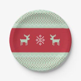 Prato De Papel Placa do tempo da camisola da hortelã