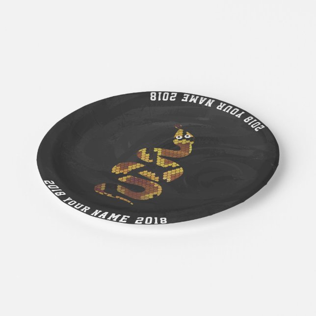 Prato De Papel placa feita sob encomenda do partido do cobra (Inclinado)