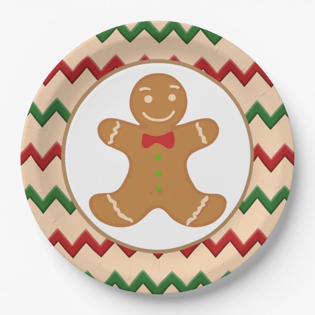 Prato De Papel Placa festiva de festas de Natal (Frente)