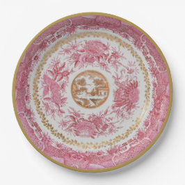 Prato De Papel Placa "FITZHUGH" rosa Rara - Estilo de 1810 Circa