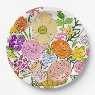 Prato De Papel Placa Floral | Poppy + Patrick