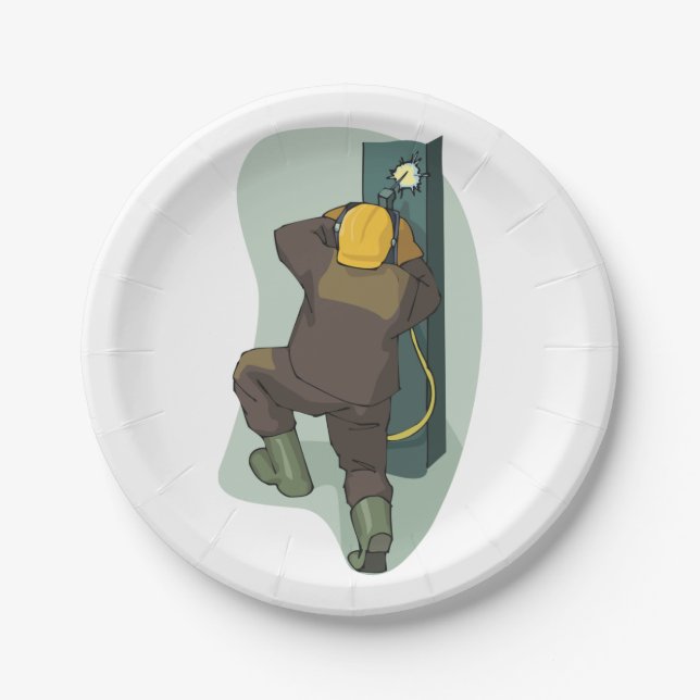 Prato De Papel Placa metálica para soldadura industrial (Frente)