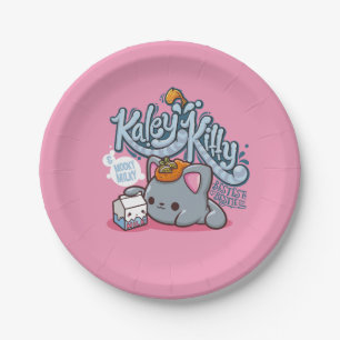 Prato De Papel Placa Mushy do gatinho de Smooshy Caley