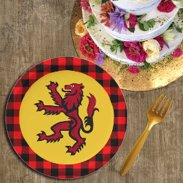 Prato De Papel Placa Patriótica Scotland, Scottish Flag, Rampant