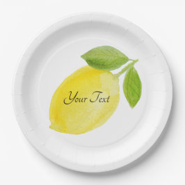 Prato De Papel Placa personalizada costume do limão