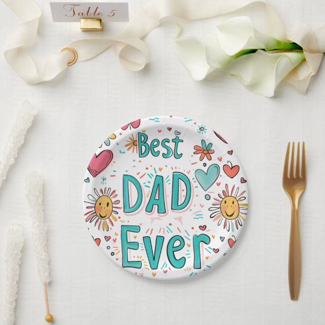 Prato De Papel Placa redonda de papel personalizada de 7" (Casamento)
