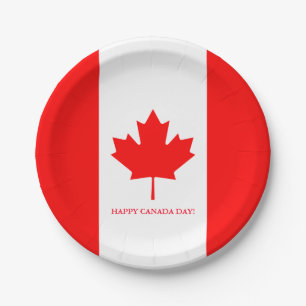 Prato De Papel Placas canadenses do partido do papel da bandeira