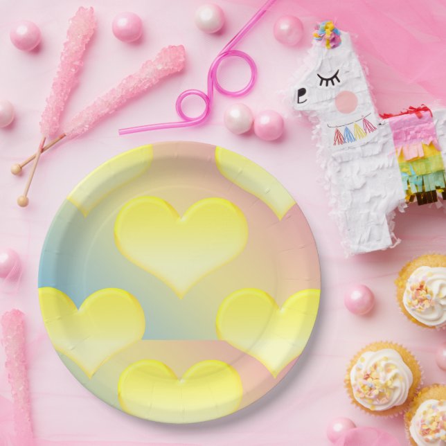 Prato De Papel placas cardíacas (Festa)