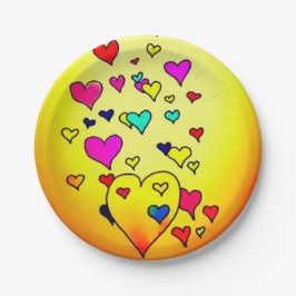 Prato De Papel Placas Coloridas de Papel