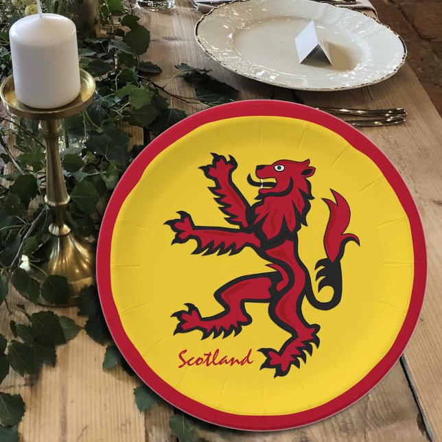 Prato De Papel Placas da Escócia, Lion escocês/Rampant (Criador carregado)