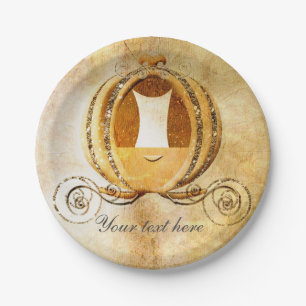 Prato De Papel Placas da festa de aniversário da carruagem do