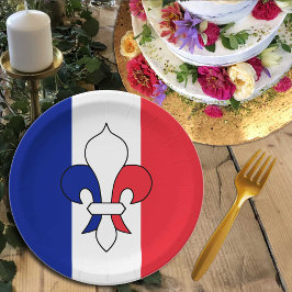 Prato De Papel Placas da França, Lilly, patriotas, Bandeira Franc
