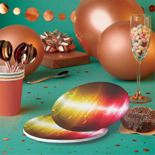 Prato De Papel Placas de Abstrato de onda de som