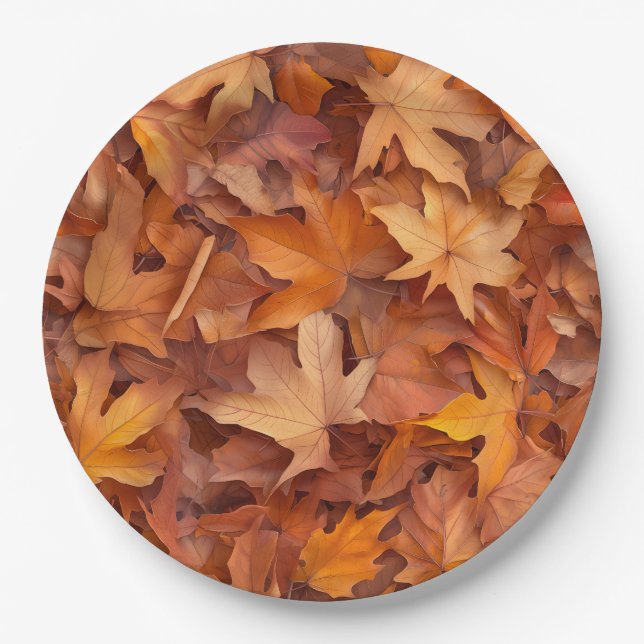 Prato De Papel Placas De Ação De Graças Com 9" (Frente)