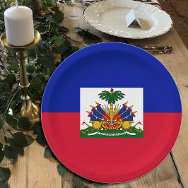Prato De Papel Placas de bandeira do Haiti, festa, esportes, Hait