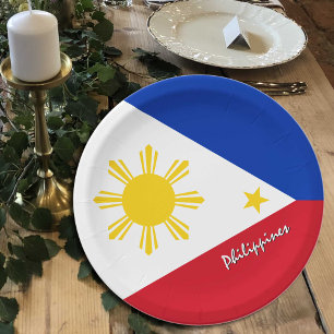 Prato De Papel Placas de bandeira filipinas, festas, esportes, Fi
