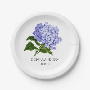 Prato De Papel Placas De Casamento De Hydrangea Floral Summer