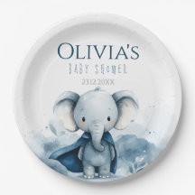 Placas de Chá de fraldas de Elefante Azul