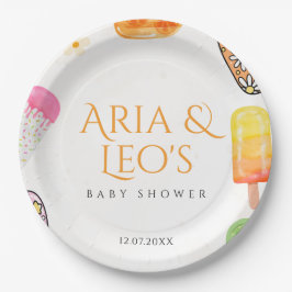 Prato De Papel Placas de Chá de fraldas de picolé de Verão