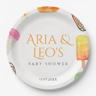 Prato De Papel Placas de Chá de fraldas de picolé de Verão