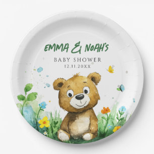 Prato De Papel Placas De Chá de fraldas De Urso De Madeira