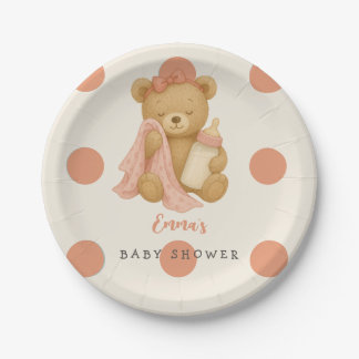 Prato De Papel Placas de Chá de fraldas de Urso de Teddy