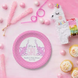 Prato De Papel Placas de chá de fraldas para elefantes cardíacos