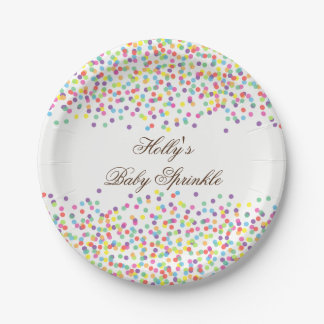 Prato De Papel Placas de Chá de fraldas, Placas de Confetti