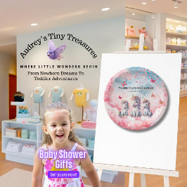 Prato De Papel Placas de Chá de fraldas Unicorn Encantadas