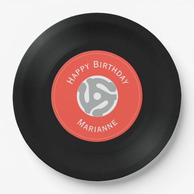 Prato De Papel Placas de Design de vinil Records (Frente)