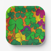 Placas de Dia de Patrick com Shamrocks