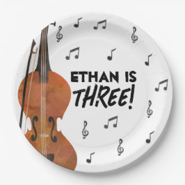 Prato De Papel Placas de Festa de aniversário de Tema Musical Vio