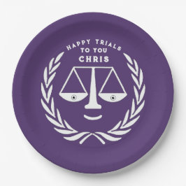 Prato De Papel Placas de Festa de formatura da Faculdade de Direi