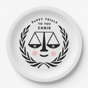 Prato De Papel Placas de Festa de formatura da Faculdade de Direi