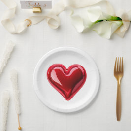 Prato De Papel Placas de festas de amor