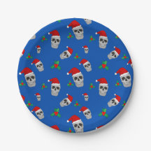 Placas de festas de crânio de Natal - estilo 2