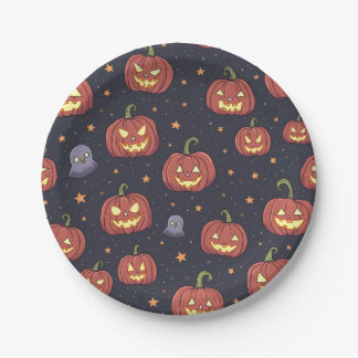 Prato De Papel Placas de festas de Halloween