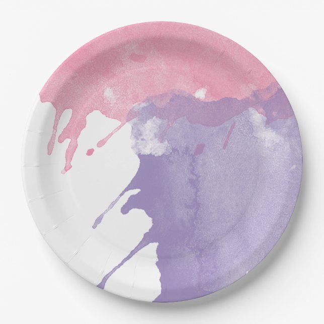 Prato De Papel Placas de Grupo de Pintura Splatter (Frente)