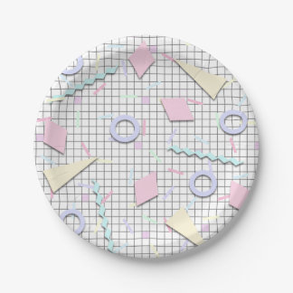 Prato De Papel Placas de Impressão de Geo de Pastel Doce dos anos
