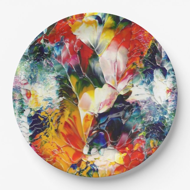 Prato De Papel Placas de Janto de papel para arte festa de aniver (Frente)