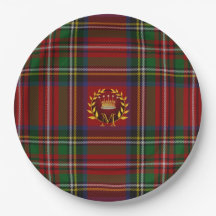 Placas de Natal Tartan - Zazzle Placas Descartávei
