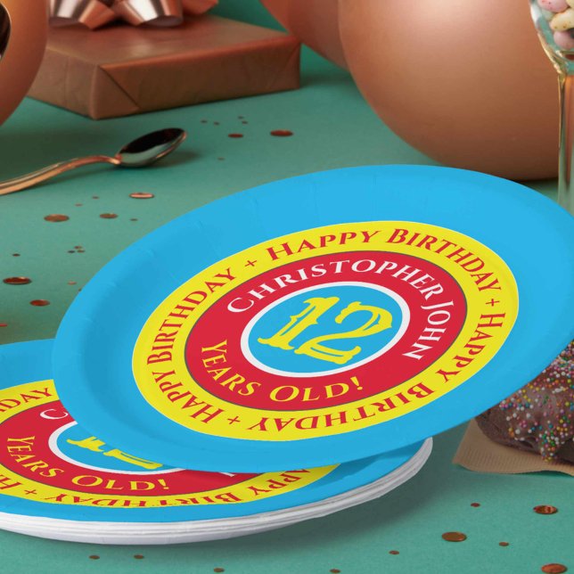 Prato De Papel Placas de papel 12 Festa de aniversário (Criador carregado)