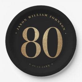 Prato De Papel Placas de papel 80 Festa de aniversário