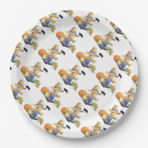 Prato De Papel Placas de papel 9"/Dois esqueletos de cabeça-Hallo