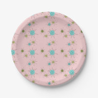 Placas de papel atômicas icónicas cor-de-rosa de