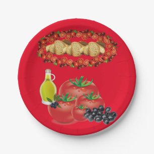 Prato De Papel Placas de Papel, Azeitonas de Tomate Ketchup