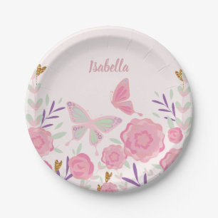 Prato De Papel Placas de papel borboleta personalizadas